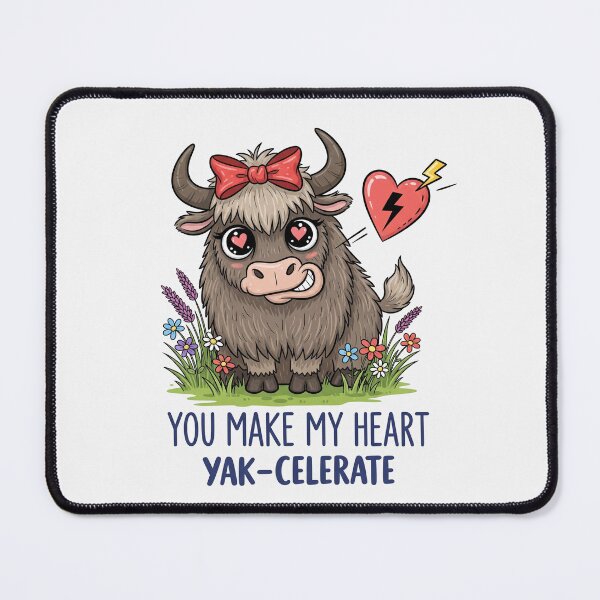 Item preview, You Make My Heart Yak Celerate Cute Animal designed and sold by Owcomm.