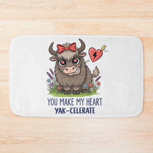 Item preview, You Make My Heart Yak Celerate Cute Animal designed and sold by Owcomm.