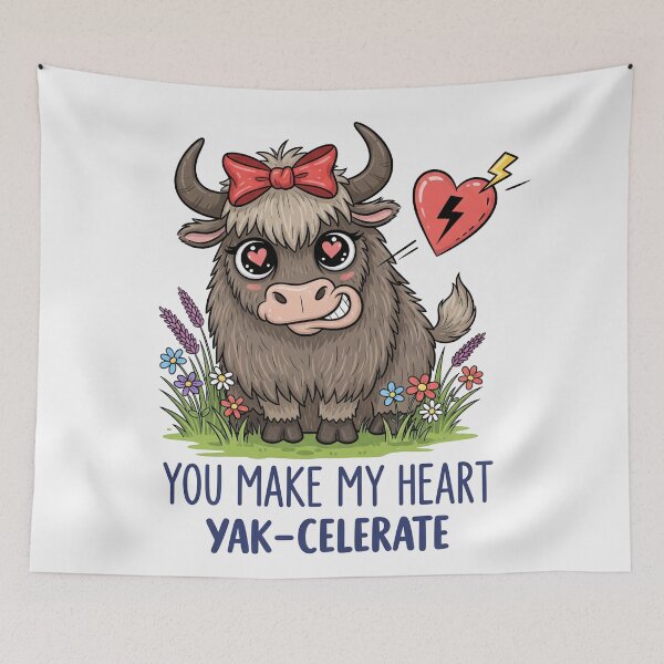 Item preview, You Make My Heart Yak Celerate Cute Animal designed and sold by Owcomm.
