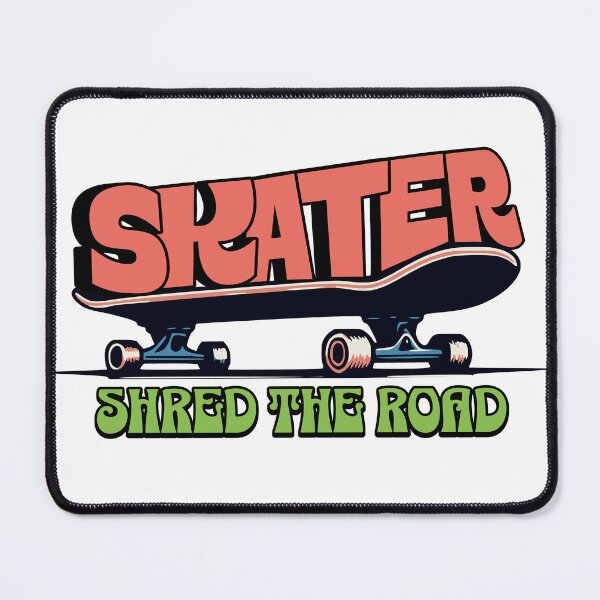 Item preview, Skater Shred the Road – Retro 70s Skateboarding design designed and sold by WarmDaysDesigns.