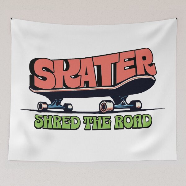 Item preview, Skater Shred the Road – Retro 70s Skateboarding design  designed and sold by WarmDaysDesigns.