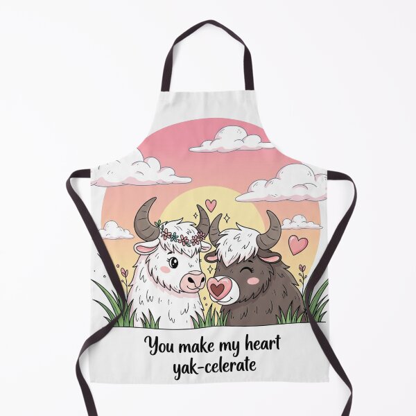 Item preview, You Make My Heart Yak Celerate Romantic Yaks Sunset designed and sold by Owcomm.