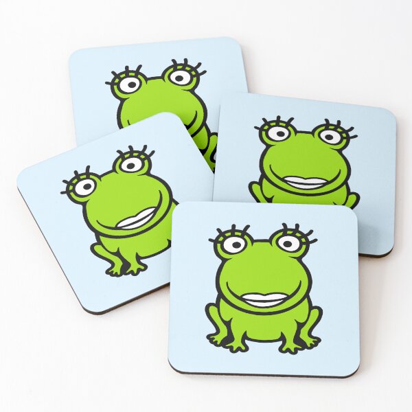 Item preview, Frog Woman Girl Funny Pretty Female Smile Happy designed and sold by shirt-o-mat.