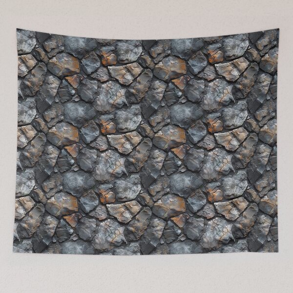 Item preview, Rugged Stone Wall Texture with Rusty Hues designed and sold by NTGUILTY.