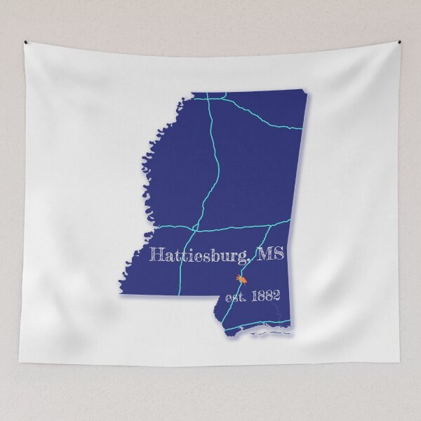 Item preview, Hattiesburg, MS [Blue] designed and sold by PhilbonianDezin.
