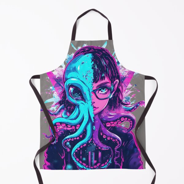 Item preview, Octopus Hybrid Girl – Neon Anime Horror Art designed and sold by JonHale.
