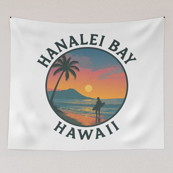 Item preview, Hanalei Bay - Hawaii (with Black Lettering) designed and sold by VelvetRoom.