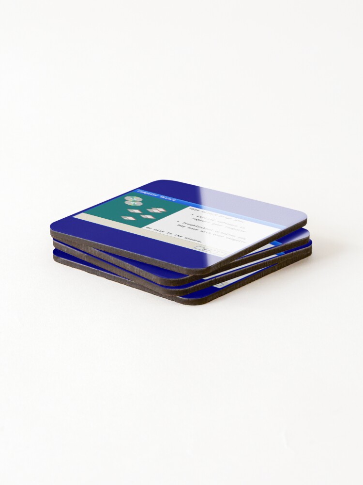 Thumbnail 4 of 5, Coasters (Set of 4), Computer Wizard: Dialog Window designed and sold by silicon-style.