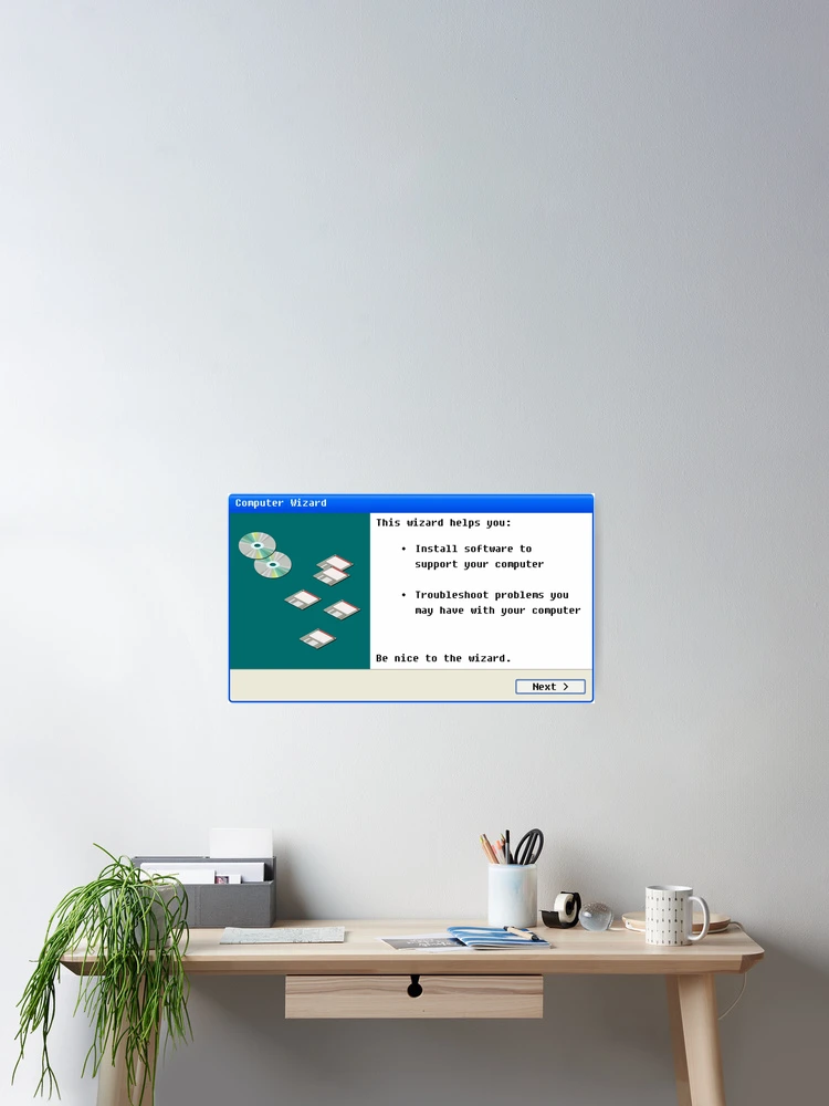 Thumbnail 2 of 3, Poster, Computer Wizard: Dialog Window designed and sold by Silicon-Style.