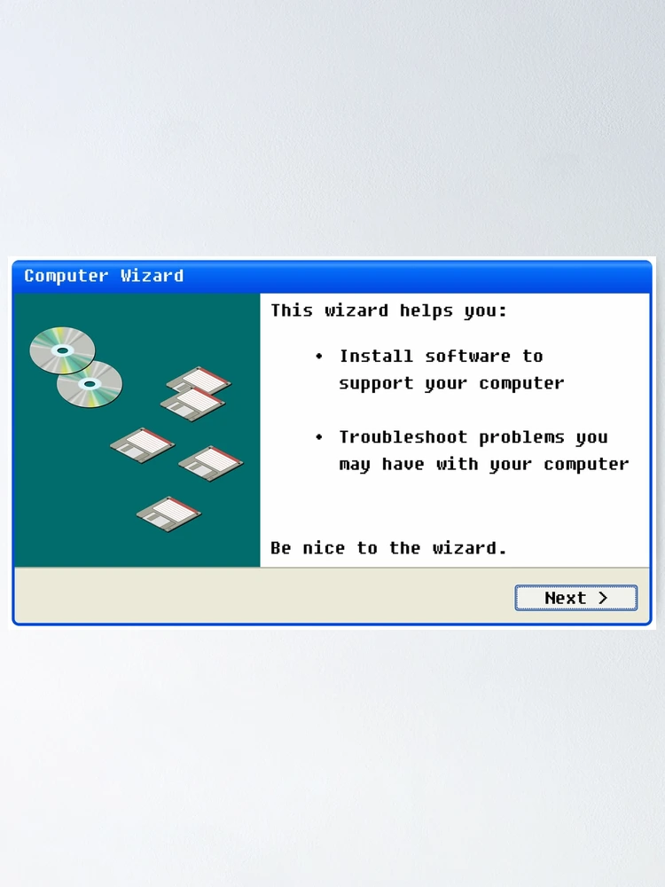 Thumbnail 1 of 3, Poster, Computer Wizard: Dialog Window designed and sold by Silicon-Style.