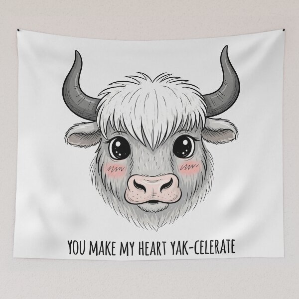 Item preview, You Make My Heart Yak Celerate Adorable designed and sold by Owcomm.