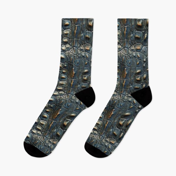 Item preview, Textured Reptile Skin Pattern - Blue-Grey and Gold designed and sold by NTGUILTY.