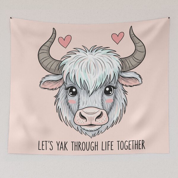 Item preview, Lets Yak Through Life Together Cute designed and sold by Owcomm.