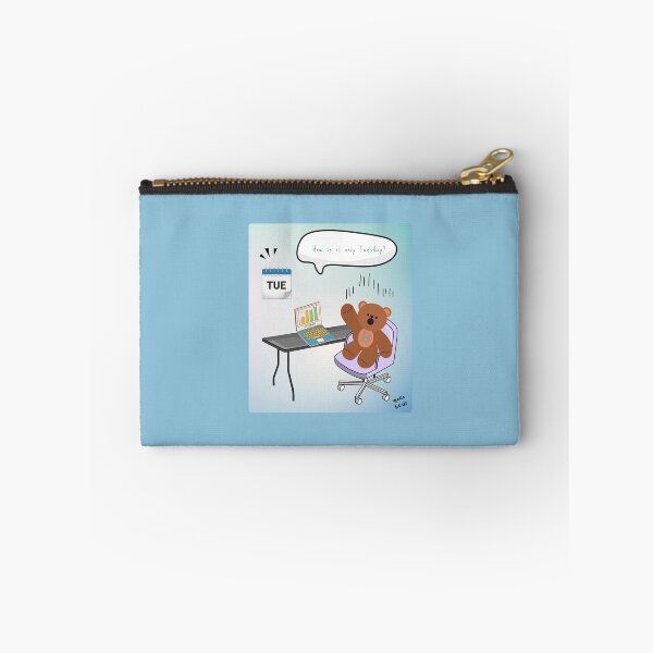 Item preview, Is It Only Tuesday? | Mono Bear Weekly Mood Series ( Gradation Square Background ) ) designed and sold by mintmono-studio.