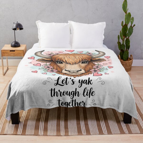 Item preview, Lets Yak Through Life Together Floral designed and sold by Owcomm.