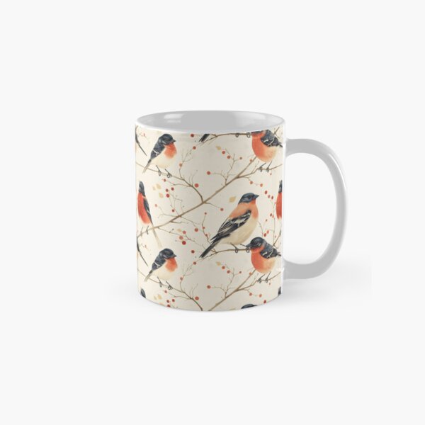 Item preview, Charming Bullfinch Birds and Winter Berries Pattern designed and sold by NTGUILTY.