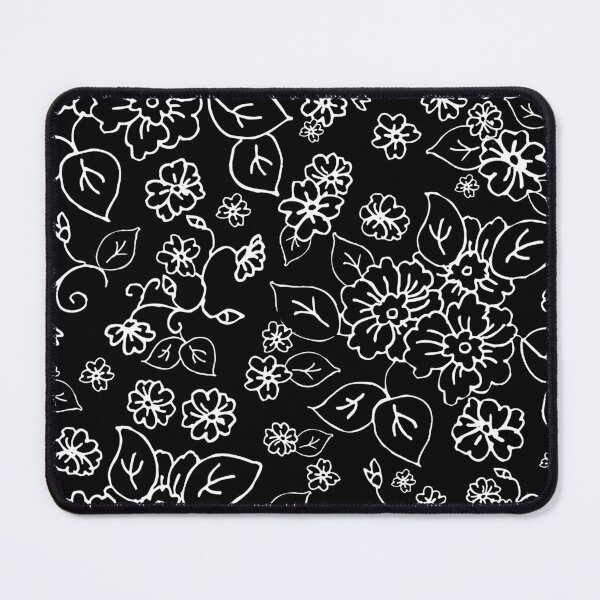 Item preview, Drawn Black and White Floral Seamless Pattern designed and sold by Sharon Schwalbe.
