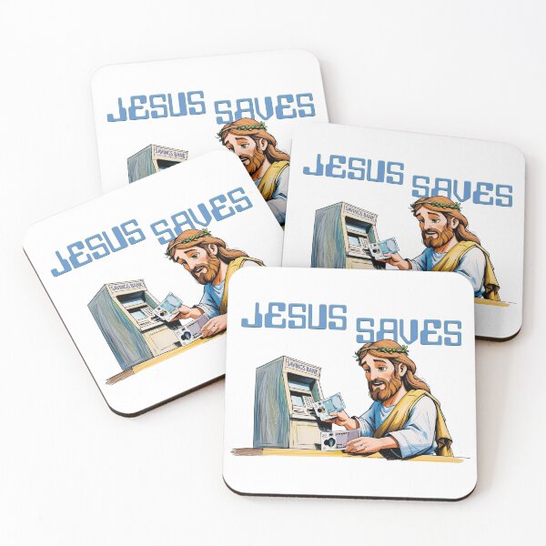Item preview, Atheist 'Jesus Saves' Jesus at an ATM designed and sold by Dis-An-Dat.