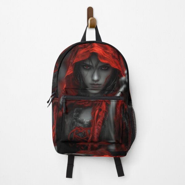 Item preview, Dark Red Riding Hood – Gothic Assassin Portrait designed and sold by Skolyak.