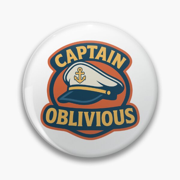 Item preview, Captain Oblivious Funny Nautical Design designed and sold by ZaatDesigns.
