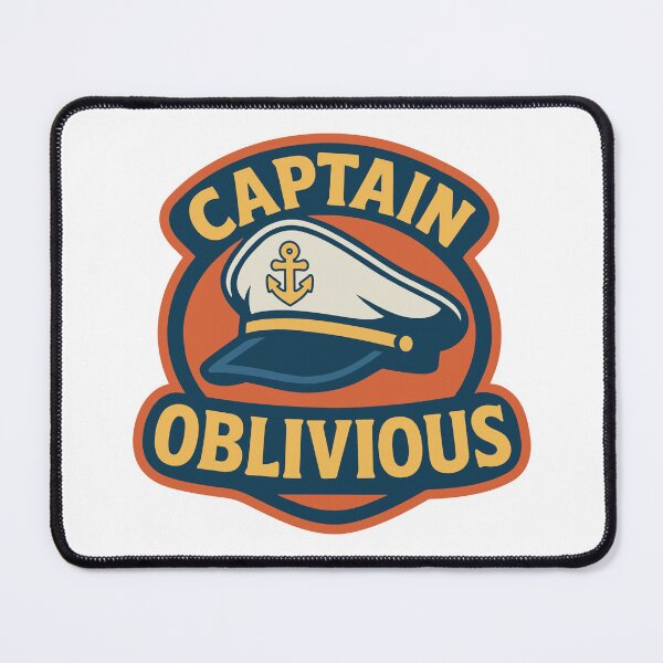 Item preview, Captain Oblivious Funny Nautical Design designed and sold by ZaatDesigns.