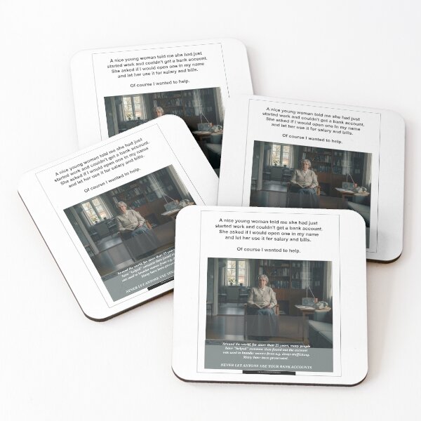 Item preview, Never let anyone use your bank account - The Fraud Awareness Project designed and sold by ProjectLXX.