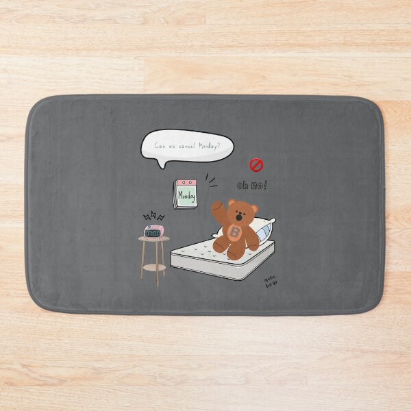 Item preview, Can We Cancel Monday? | Mono Bear Weekly Mood Series ( Gray Background) designed and sold by mintmono-studio.