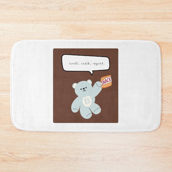 Item preview, Mono Bear Mood – Snack Regret Cycle (Brown / Square) designed and sold by mintmono-studio.