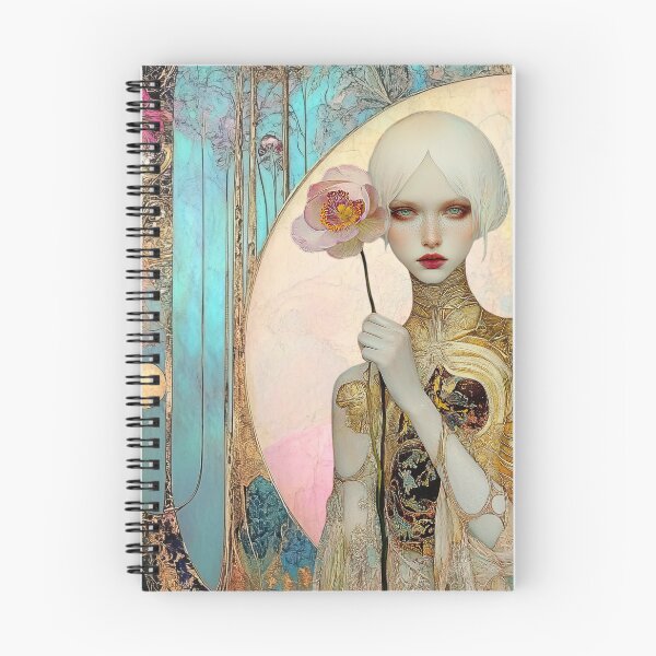 Aperçu de l'œuvre Le Magnolia - Art dans le style de Klimt créée et vendue par Demeters Spring.