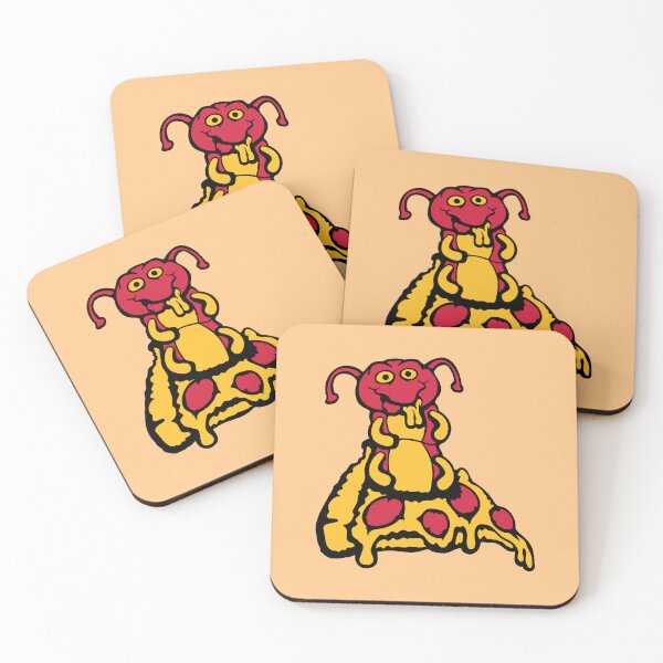 Item preview, Caterpillar Pizza Eating Fast Food Hungry Salami Cheese designed and sold by shirt-o-mat.