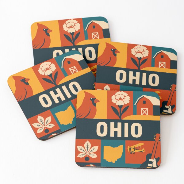 Item preview, Ohio Buckeye State Travel Art Collage USA America designed and sold by kakarikihill.