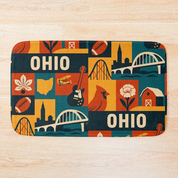 Item preview, Ohio Buckeye State Travel Art Collage USA America designed and sold by kakarikihill.