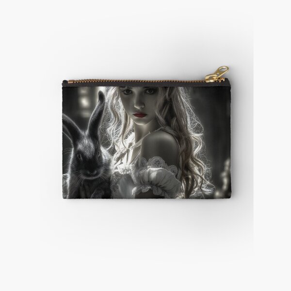 Item preview, Gothic Dark Alice with Creepy Rabbit – Horror Victorian Art designed and sold by Skolyak.