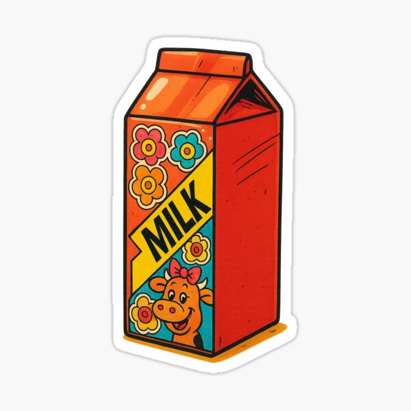 Item preview, Milk Carton - Sticker designed and sold by CanSparkleArt.