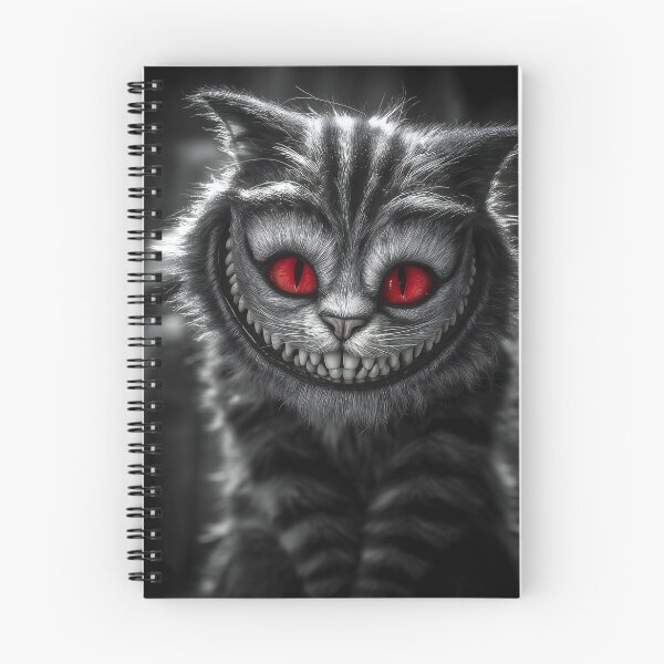 Item preview, Sinister Grinning Cheshire Cat with Red Eyes – Dark Fantasy Art designed and sold by Skolyak.