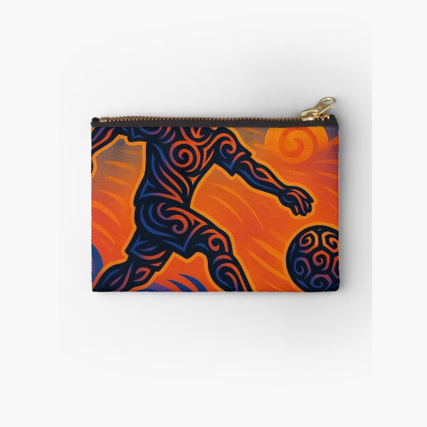 Item preview, Tribal Soccer Spirit – Neon Sunset Kick designed and sold by LeatherbeardArt.