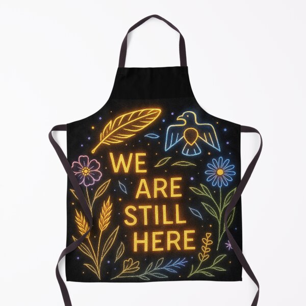 Item preview, We Are Still Here – Indigenous Resilience Neon Floral Design designed and sold by Wildflower Graffiti.