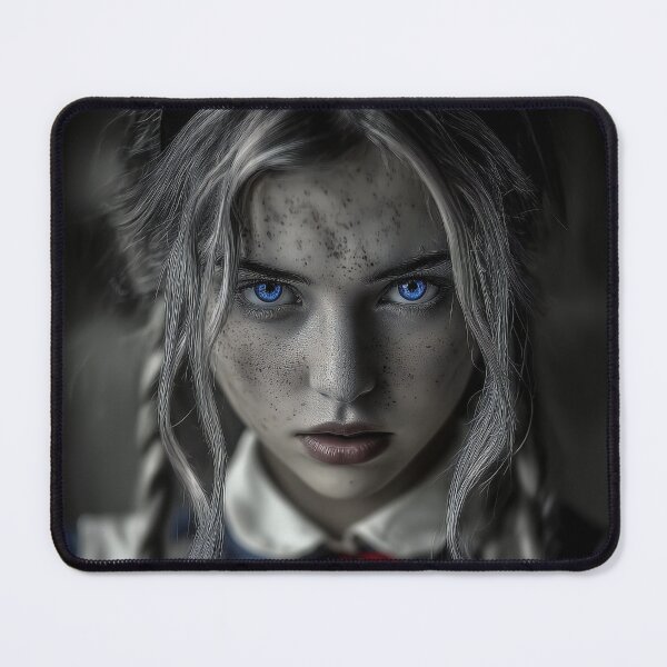 Item preview, Dark Fantasy Alice in Wonderland with Piercing Blue Eyes – Gothic Realism Portrait designed and sold by Skolyak.