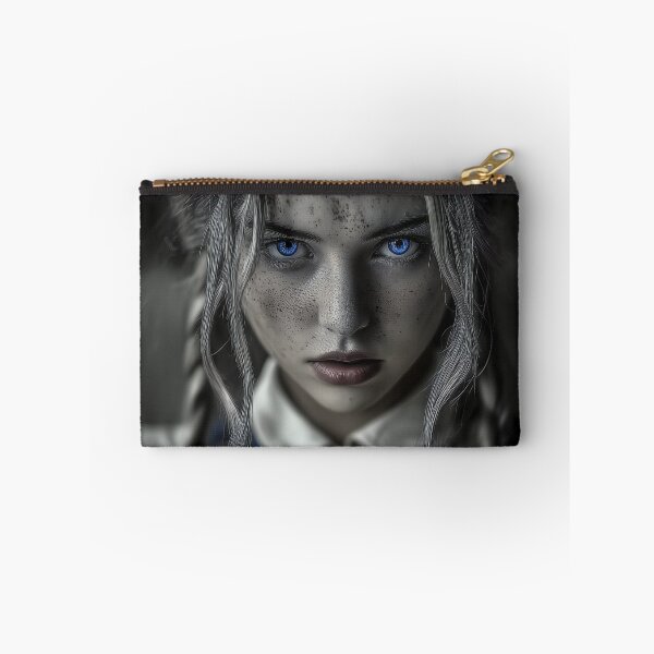 Item preview, Dark Fantasy Alice in Wonderland with Piercing Blue Eyes – Gothic Realism Portrait designed and sold by Skolyak.