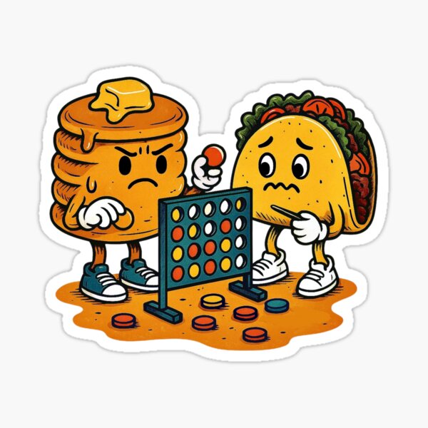 Item preview, Pancakes vs. Taco - Funny Connect Four Game Night designed and sold by FineArtsPro.