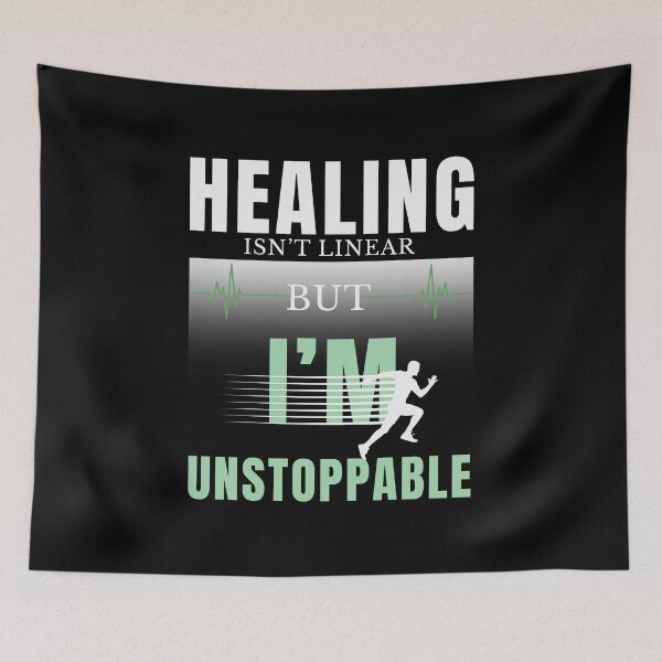 Item preview, Mental Health Awareness - Healing Isn't Linear, But I'm Unstoppable designed and sold by WGBTee.
