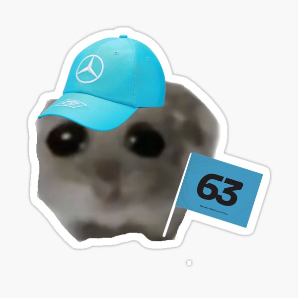Item preview, George Russell Fan Sad Hamster Meme designed and sold by mayastef.