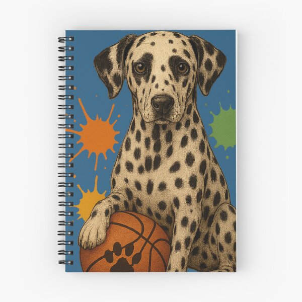 Item preview, Dalmatian with a basketball and colorful spots designed and sold by Idelab-11.