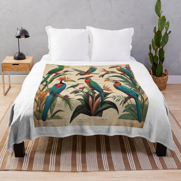 Item preview, Audubon Style Exotic Birds Botanical Illustration designed and sold by Max Store.