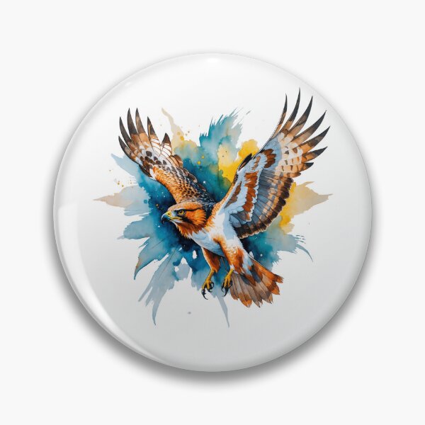 Item preview, Watercolor Red-Tailed Hawk Flying designed and sold by TheNatureNiche.