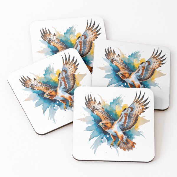 Item preview, Watercolor Red-Tailed Hawk Flying designed and sold by TheNatureNiche.