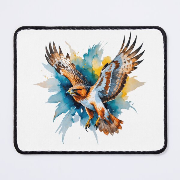 Item preview, Watercolor Red-Tailed Hawk Flying designed and sold by TheNatureNiche.