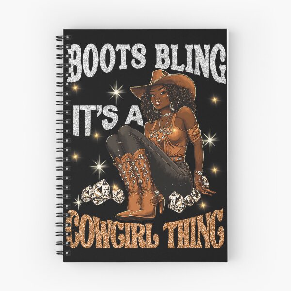 Aperçu de l'œuvre Boots Bling, un truc de cowgirl créée et vendue par MelanatedWomanPrintDesign.