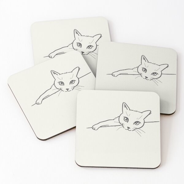 Item preview, Kitty cat on the desk designed and sold by mangopuffstudio.