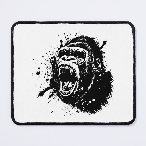 Item preview, Roaring Gorilla Ink Splash – Primal Power Animal Art designed and sold by inkoutninja.